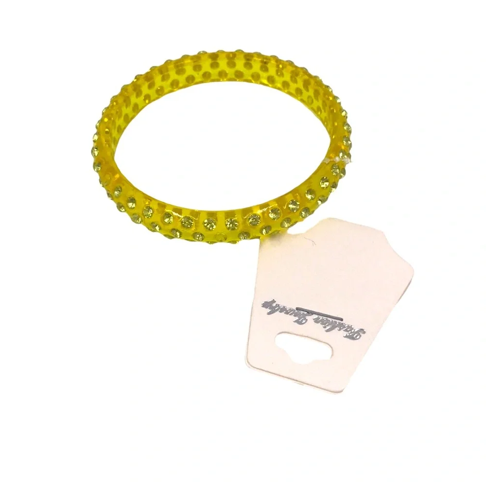 Various Colors Plastic Gem Stone Bangle Bracelets